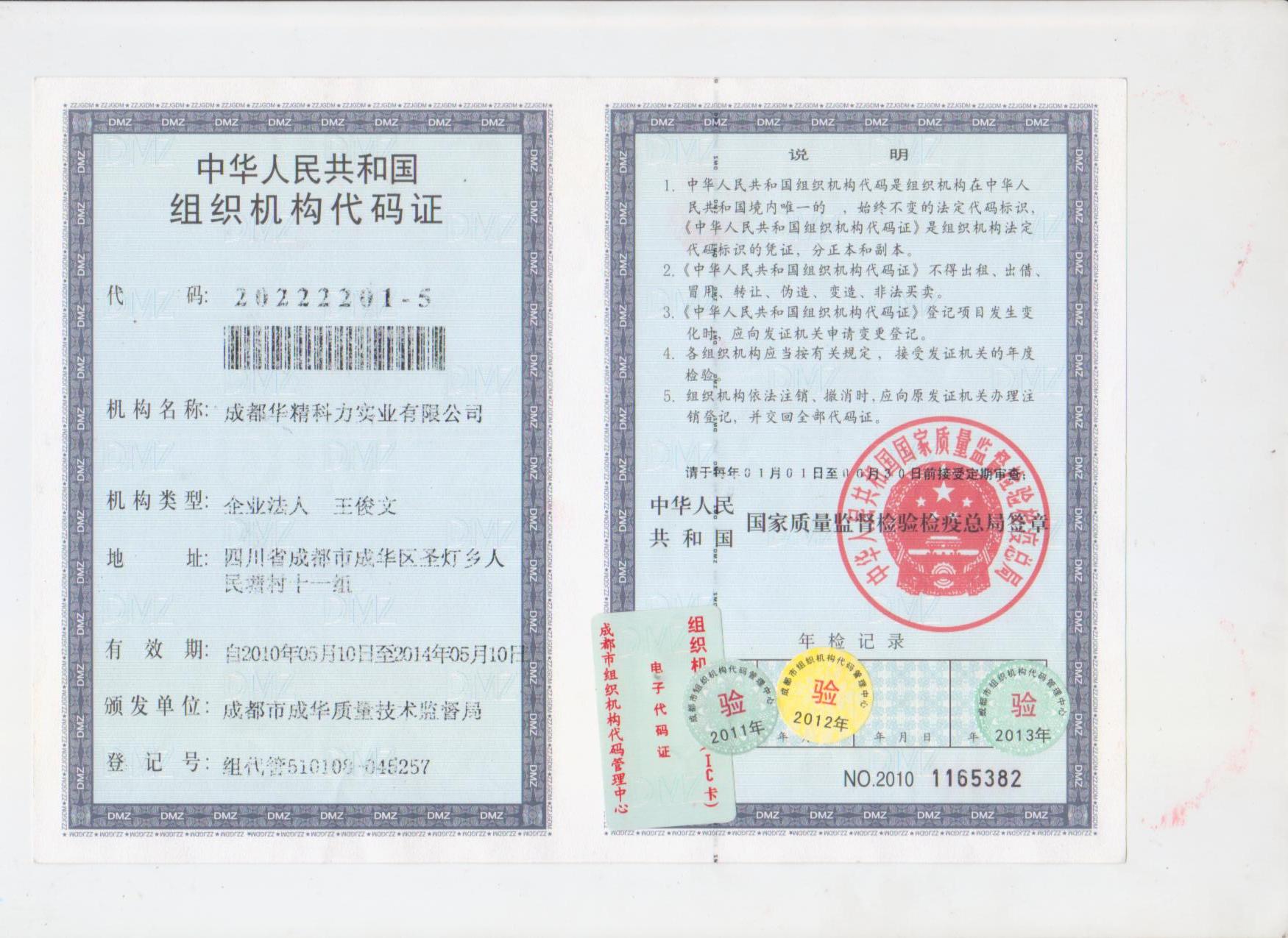 组织机构代码